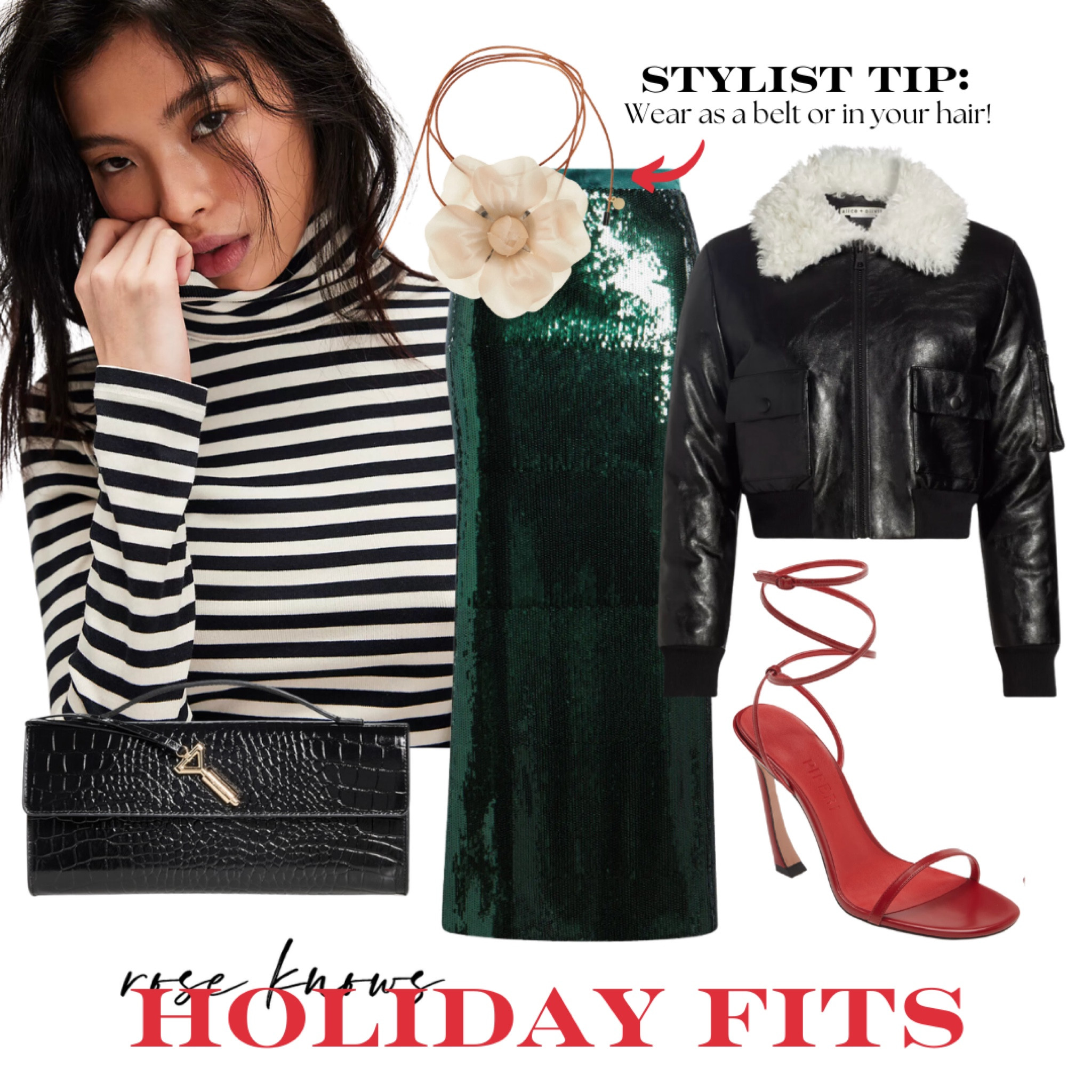 Great dark green holiday sequin skirt (temp on sale) can be worn so many ways!! 
Holiday looks 
Party outfit 
Wear to work holiday 


#LTKParties #LTKHoliday #LTKSaleAlert