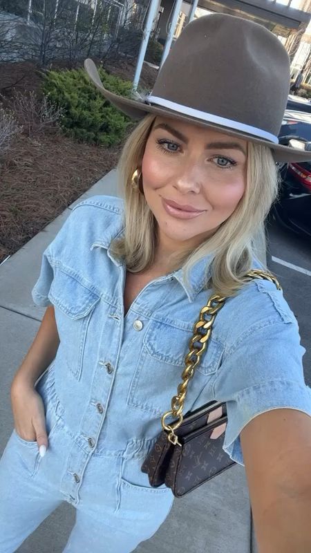 Country concert outfit inspo 
Free people denim one piece - wearing a small

country concert, country inspired outfit, denim jumpsuit, cowboy hat 

#LTKStyleTip #LTKTravel #LTKSeasonal