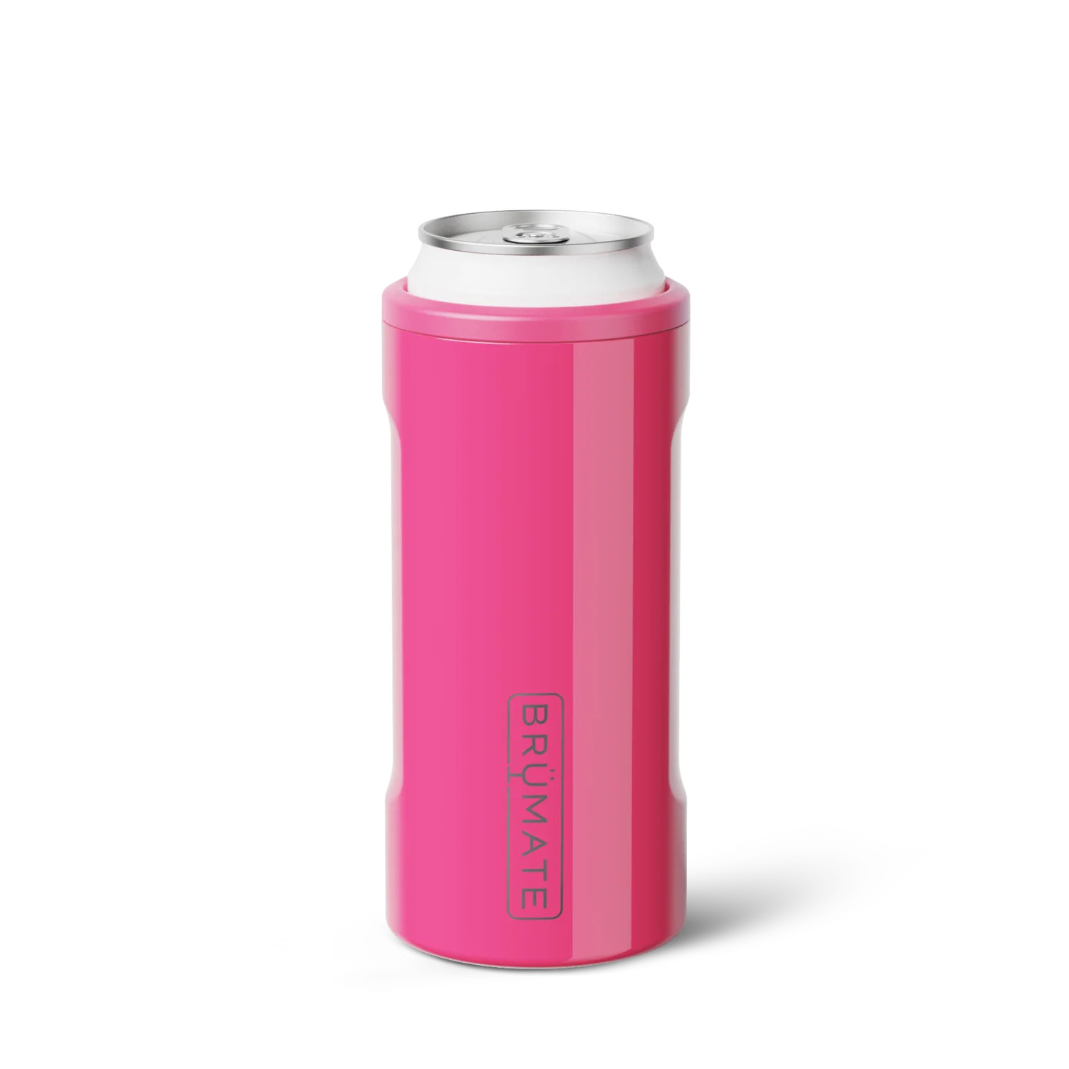 Hopsulator Slim | Neon Pink 12oz Can Cooler | Br\u00fcMate | Brumate