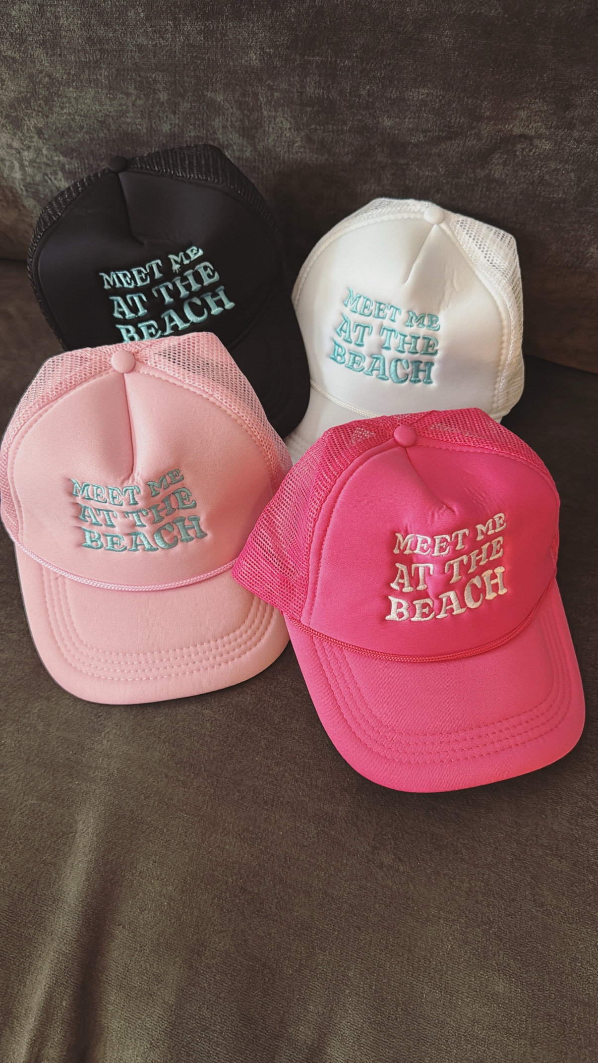 The cutest little trucker hats. I clearly couldn’t choose a color- so I got these. 😂 There are a few more colors online. 

Trucker hat, summer fashion, beach hat, beach accessories, beach outfit 

#LTKFindsUnder50 #LTKSeasonal #LTKSummerEdit