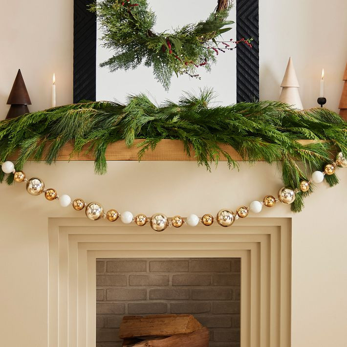 Glass Gold Ball Garland | West Elm (US)