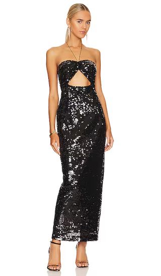 Fiona Dress in Black Sequin | Revolve Clothing (Global)