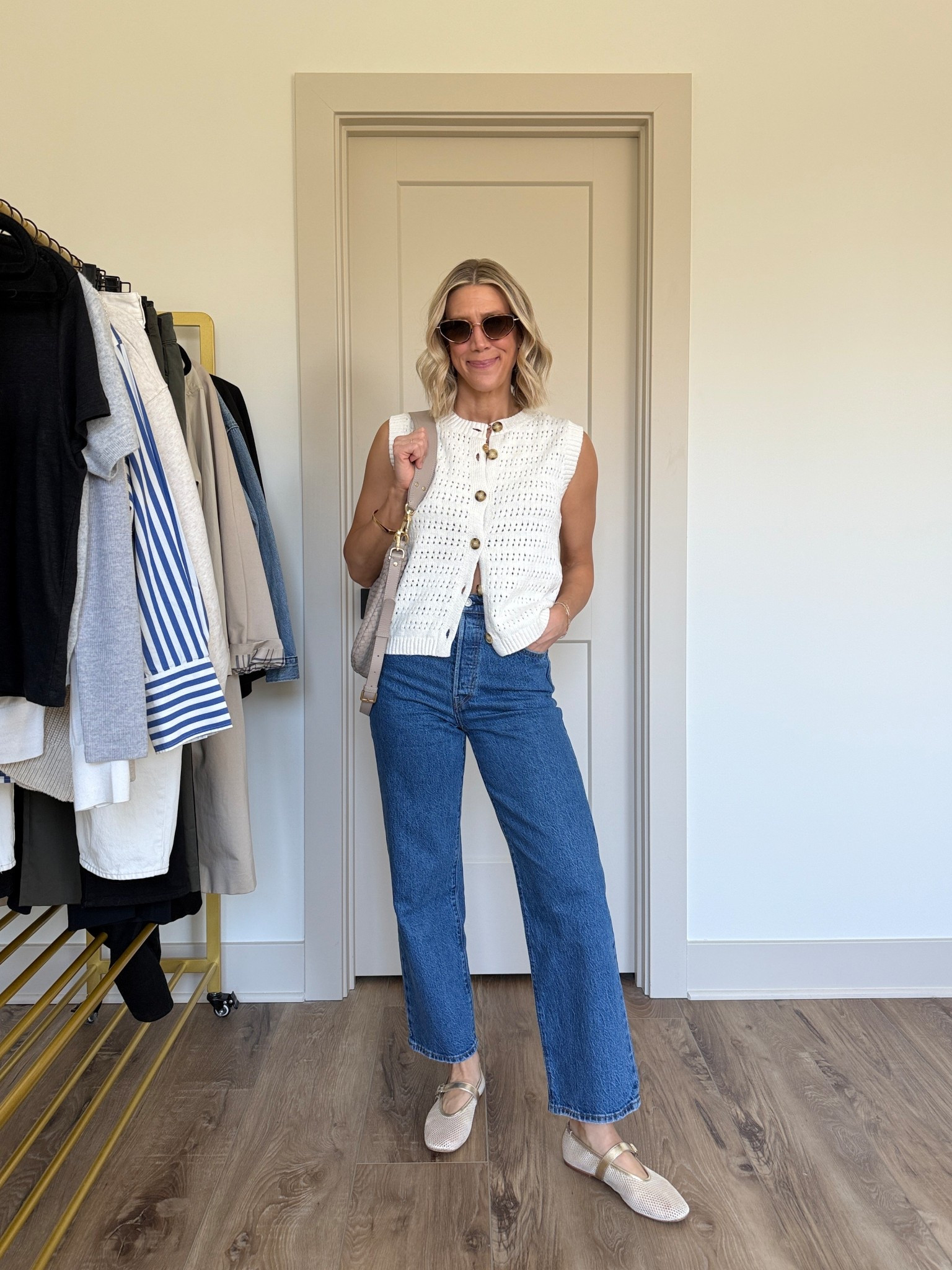 Wearing 26 jeans (27 inseam), small knit, flats tts

#LTKootd #LTKOver40 #LTKSeasonal