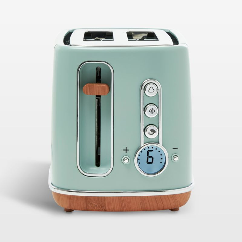 Haden Dorchester Silt Green 2-Slice Toaster + Reviews | Crate & Barrel | Crate & Barrel