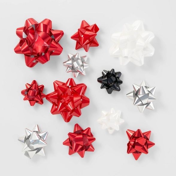 40ct Christmas Bow Bag Red/Silver/White - Wondershop™ | Target