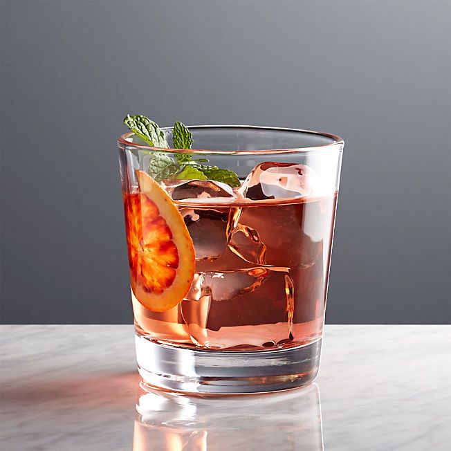 Dylan 14-Oz. Double Old-Fashioned Glass + Reviews | Crate & Barrel | Crate & Barrel