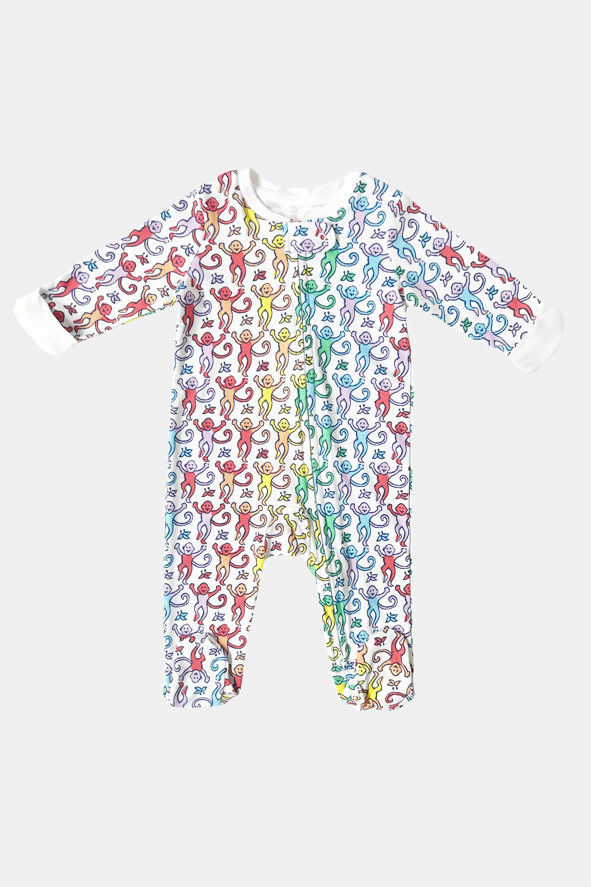 Infant Monkey Zipper Footie | Roller Rabbit | Roller Rabbit