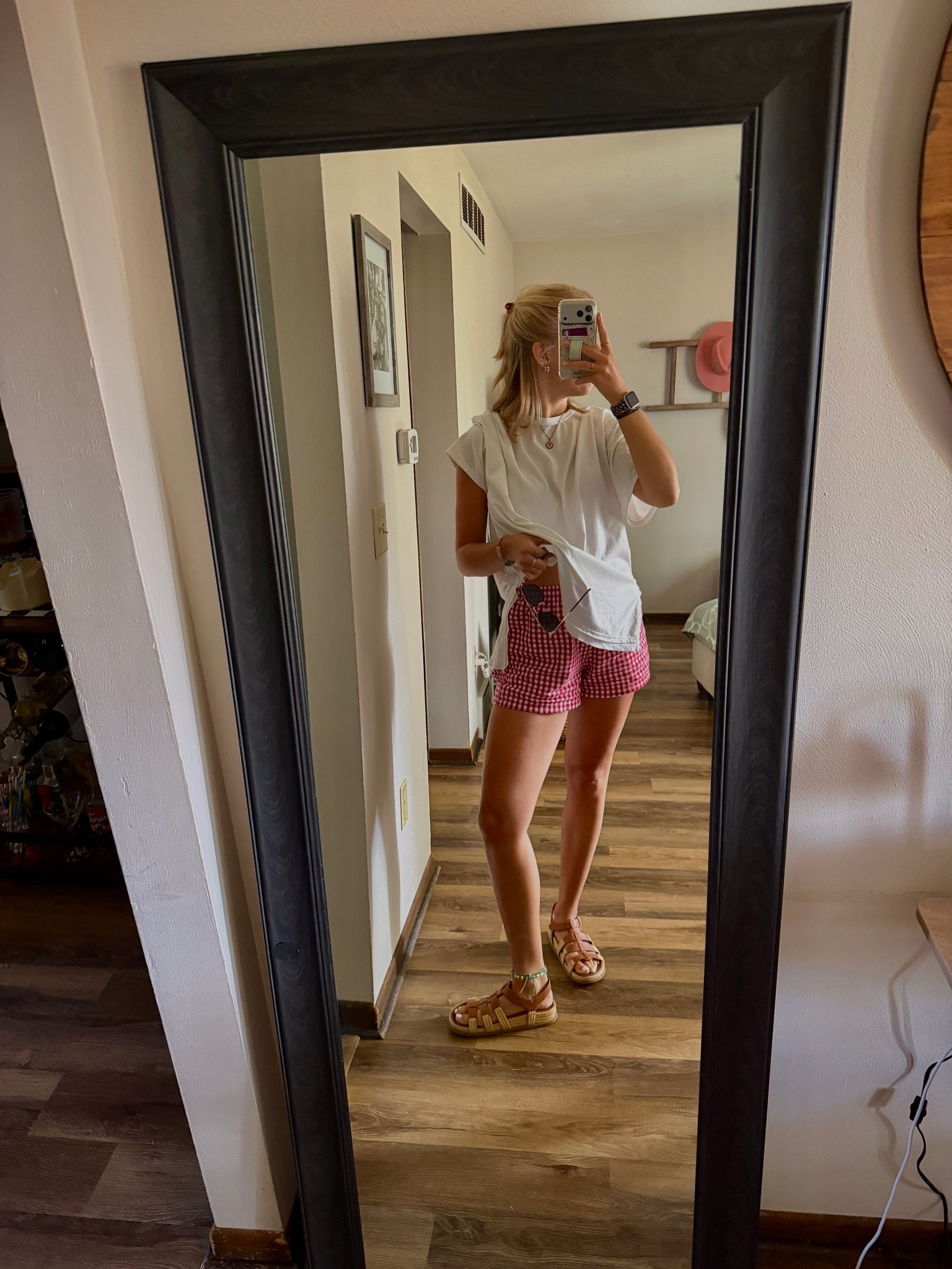 Today’s wfh outfit—06.03.26 ❤️🌤️🤍😎

Medium in red/white Amazon gingham boxers (come in TONS of fun colors & ONLY $8.99 🤑)
Medium in white oversized Amazon tee (very oversized)
8 in brown @Target sandals
🥤water bottle is from Walmart (& it’s the freakin cutest for $13 🫐)
*linking up jewelry too :)

Amazon outfits, Amazon finds, Amazon fashion, Amazon deals, Amazon boxers, work from home outfits, comfy outfits, cozy outfits, fall outfits, red and white boxers, trending boxers, white shirts, oversized tees, trending on Amazon, Target sandals, brown sandals, Target shoes, summer sandals, Walmart deals, Walmart finds, Walmart water bottle, outfit of the day

#LTKootd #LTKSeasonal #LTKSaleAlert