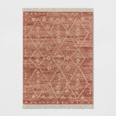 7' x 10' Geometric Tapestry Outdoor Rug Rust - Opalhouse™ | Target