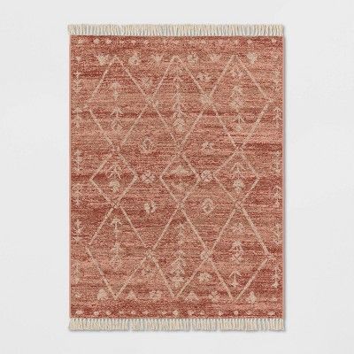 7&#39; x 10&#39; Geometric Tapestry Outdoor Rug Rust - Opalhouse&#8482; | Target