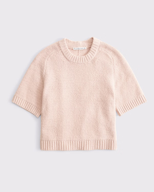 Women's The A&F Madeline Textural Crew Sweater Tee | Women's New Arrivals | Abercrombie.com | Abercrombie & Fitch (US)