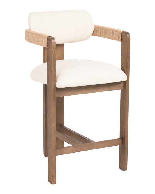 20x37 Ashley Counter Stool With Paper Cord Detail | TJ Maxx