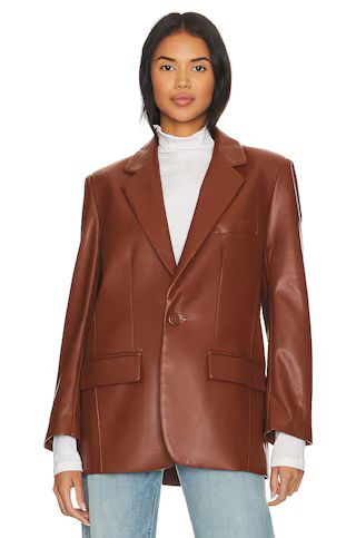 Steve Madden Imaan Faux Leather Blazer in Cognac from Revolve.com | Revolve Clothing (Global)