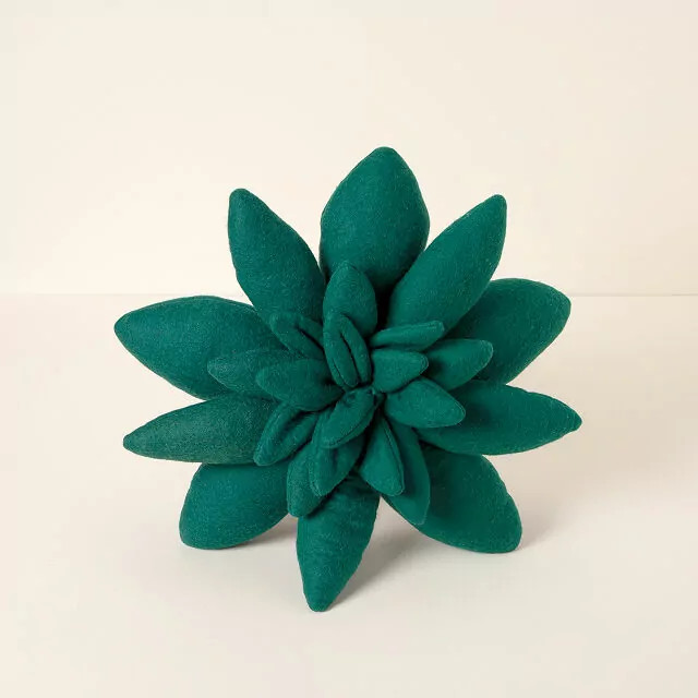 Wool Succulent Throw Pillow | UncommonGoods