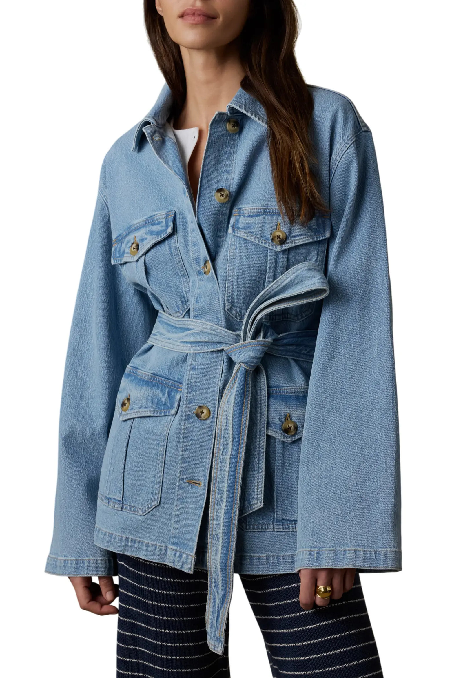 Solstice Tie Waist Denim Jacket (Women) | Nordstrom | Nordstrom