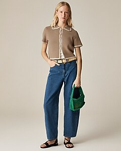 Crochet short-sleeve cardigan | J. Crew US