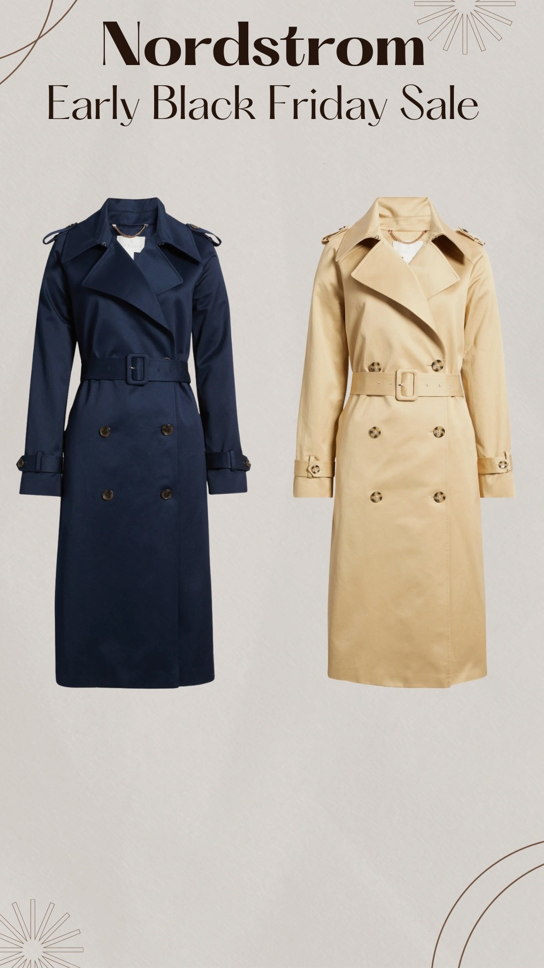 Under $50 Trench Coat 
Sale Alert in Nordstromm

#LTKCyberWeek #LTKHoliday #LTKSaleAlert