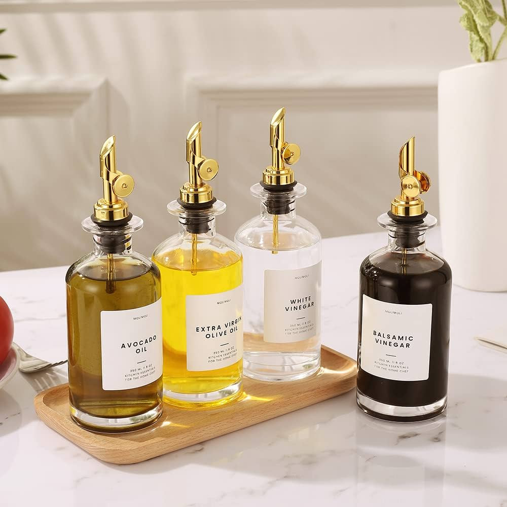 Molimoli Olive Oil Dispenser Bottle for Kitchen, Oil Dispenser w. Weighted Pourer, Glass Bottle D... | Amazon (US)