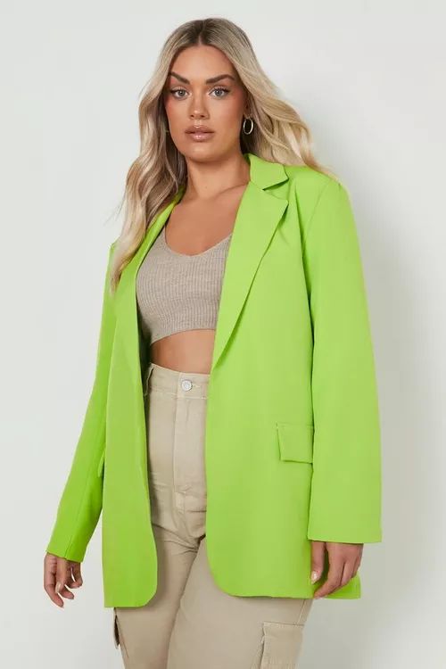 Plus Oversized Dad Blazer | Boohoo.com (US & CA)