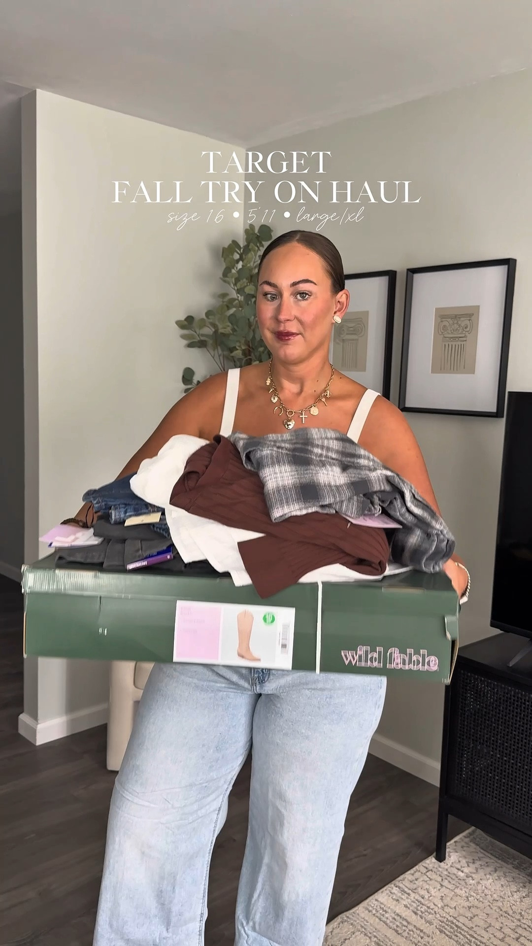 Target fall try on haul ✨
Target wide calf boots - tts 10
Target tops - large
Target bottoms - xl
American Eagle Jeans - 16long
American Eagle tank - large

Target style
Target fashion
Affordable fashionn

#LTKFindsUnder50