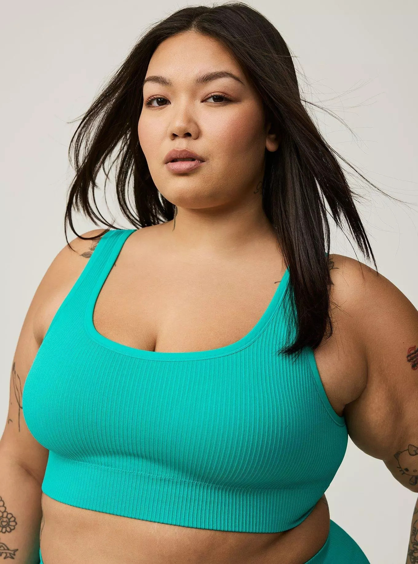 Lightly Lined Seamless Rib Scoop Bralette | Torrid (US & Canada)