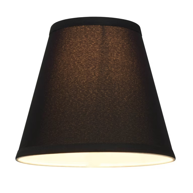 Mainstays 4.5 x 8 x 7" Empire Accent Lamp Shade in Solid Black | Walmart (US)