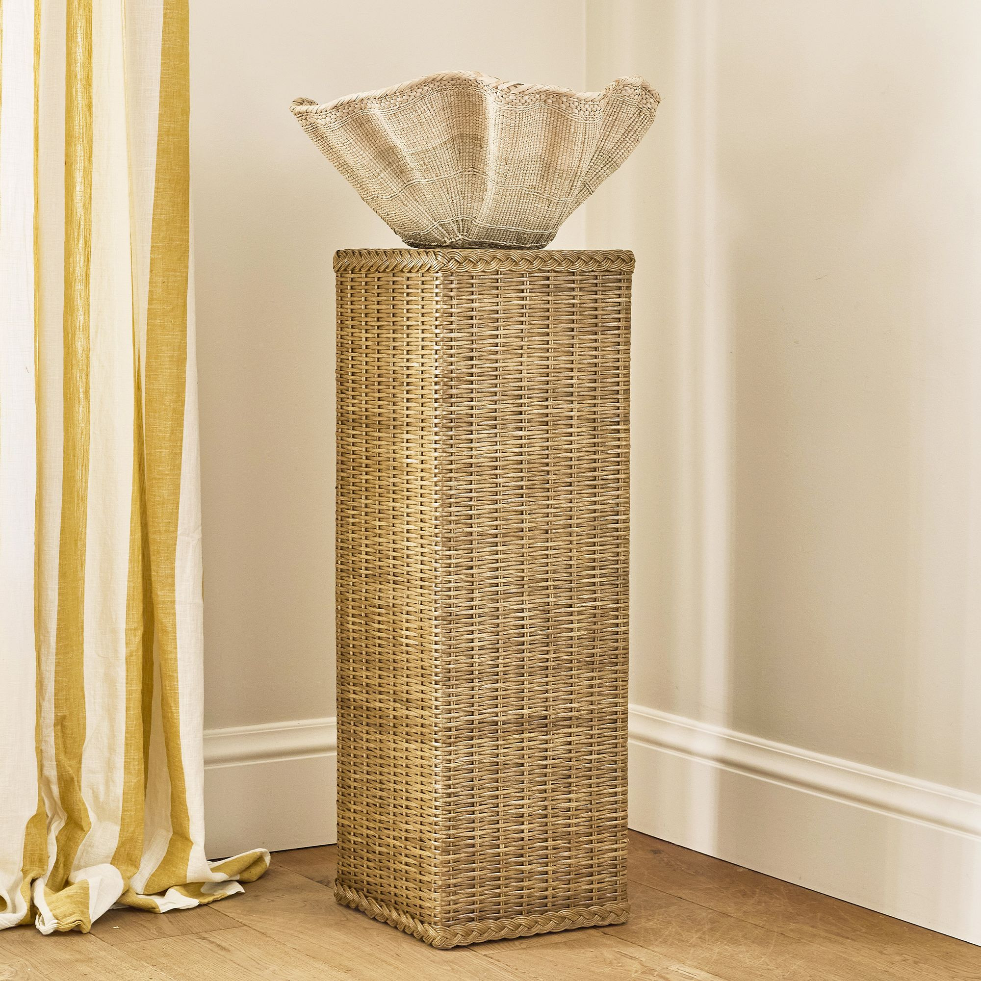 Lila Rattan Pedestal | GreenRow