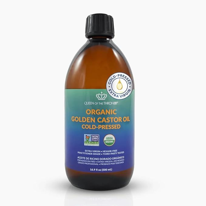 QUEEN OF THE THRONES Organic Golden Castor Oil | 100% Pure for Hair, Skin, Nails, Brows & Lashes ... | Amazon (US)