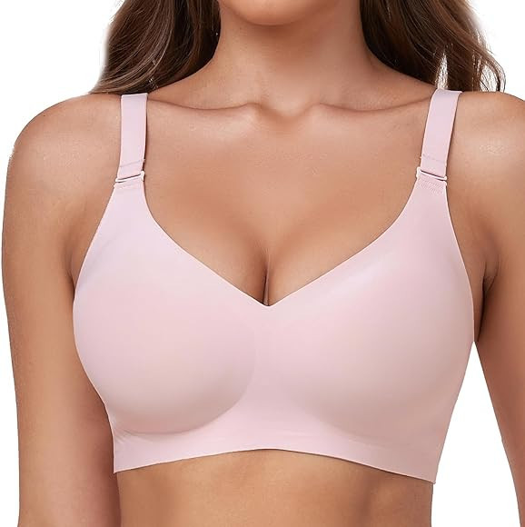 Gailife Smooth Wireless Bras for Women No Underwire Comfort Seamless Bra Lift V Neck Bralettes wi... | Amazon (US)