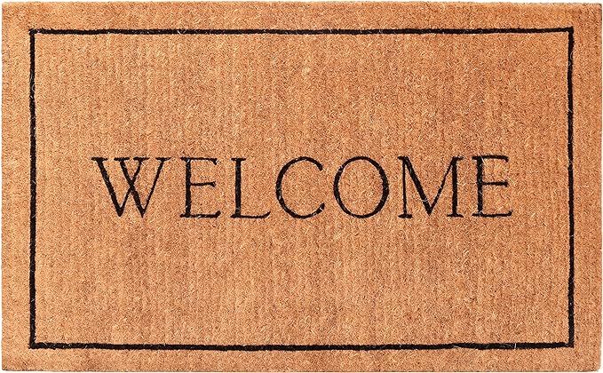 Calloway Mills AZ104812436 Welcome Border, 100% Coir Doormat, 24" x 36" x 1.50", Natural/Black | Amazon (US)