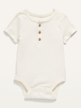 Unisex Rib-Knit Henley Bodysuit for Baby | Old Navy (US)