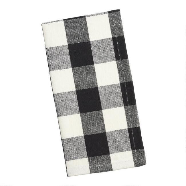Black and Ivory Buffalo Check Napkins Set of 4 | World Market
