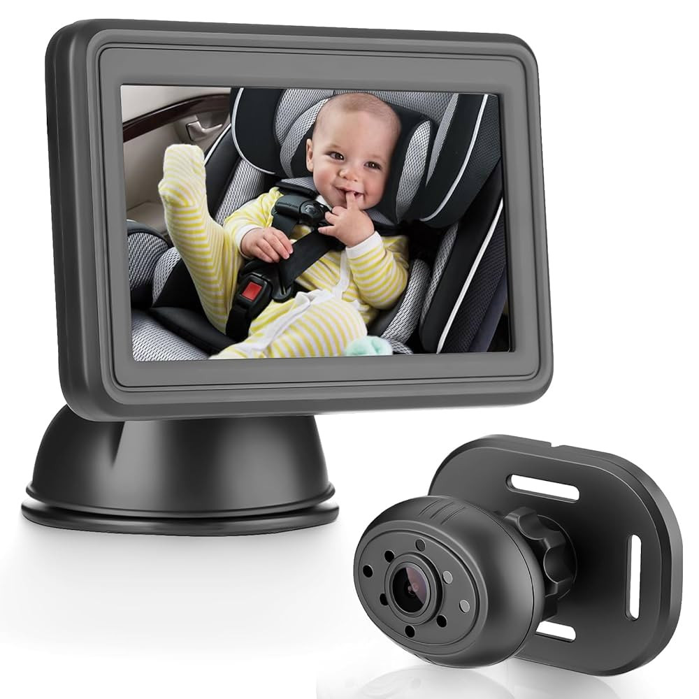 GEARCELL Baby Car Camera HD 1080P Car Baby Mirror with 4.3'' Display for Rear Seat, Car Monitors ... | Amazon (UK)