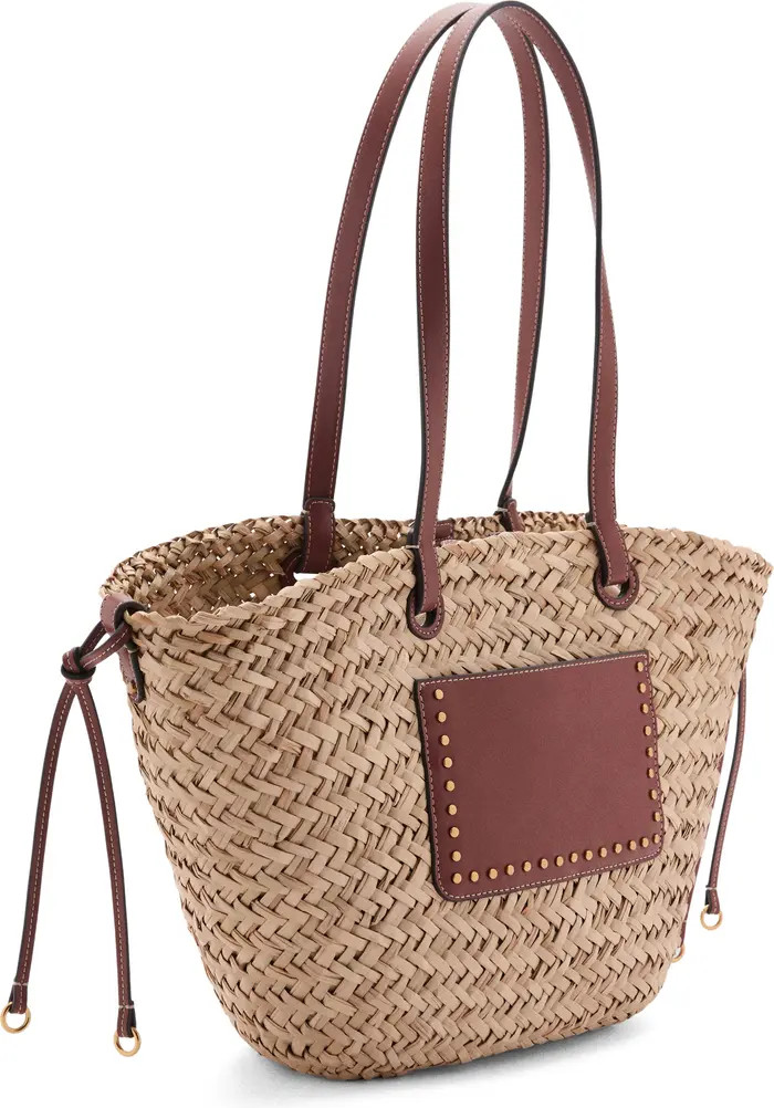 MANGO Large Straw Shoulder Bag | Nordstrom | Nordstrom