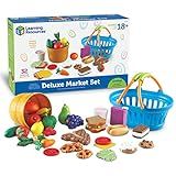 Learning Resources New Sprouts Deluxe Market Set - 32 Pieces, Ages 18+ months Pretend Play Food f... | Amazon (US)