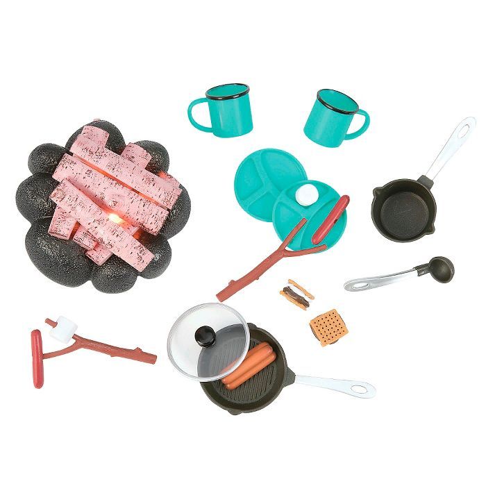 Our Generation Around the Campfire Camping Accessory Set for 18" Dolls | Target