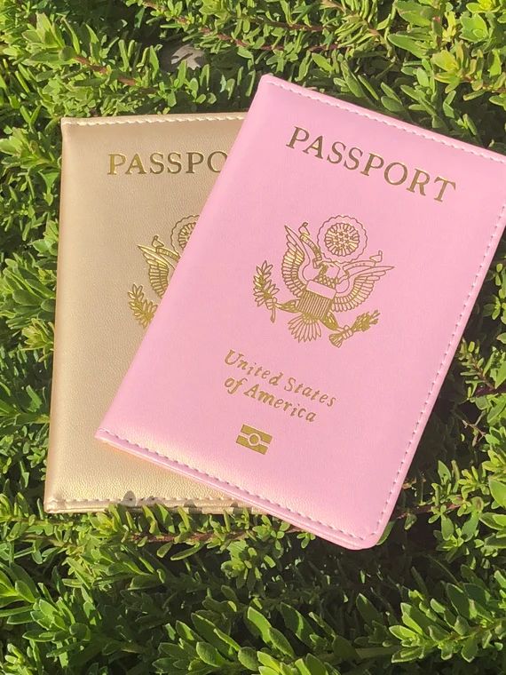 Pink Passport Cover,  Travel Passport Holder, Pink w/Customization available | Etsy (US)