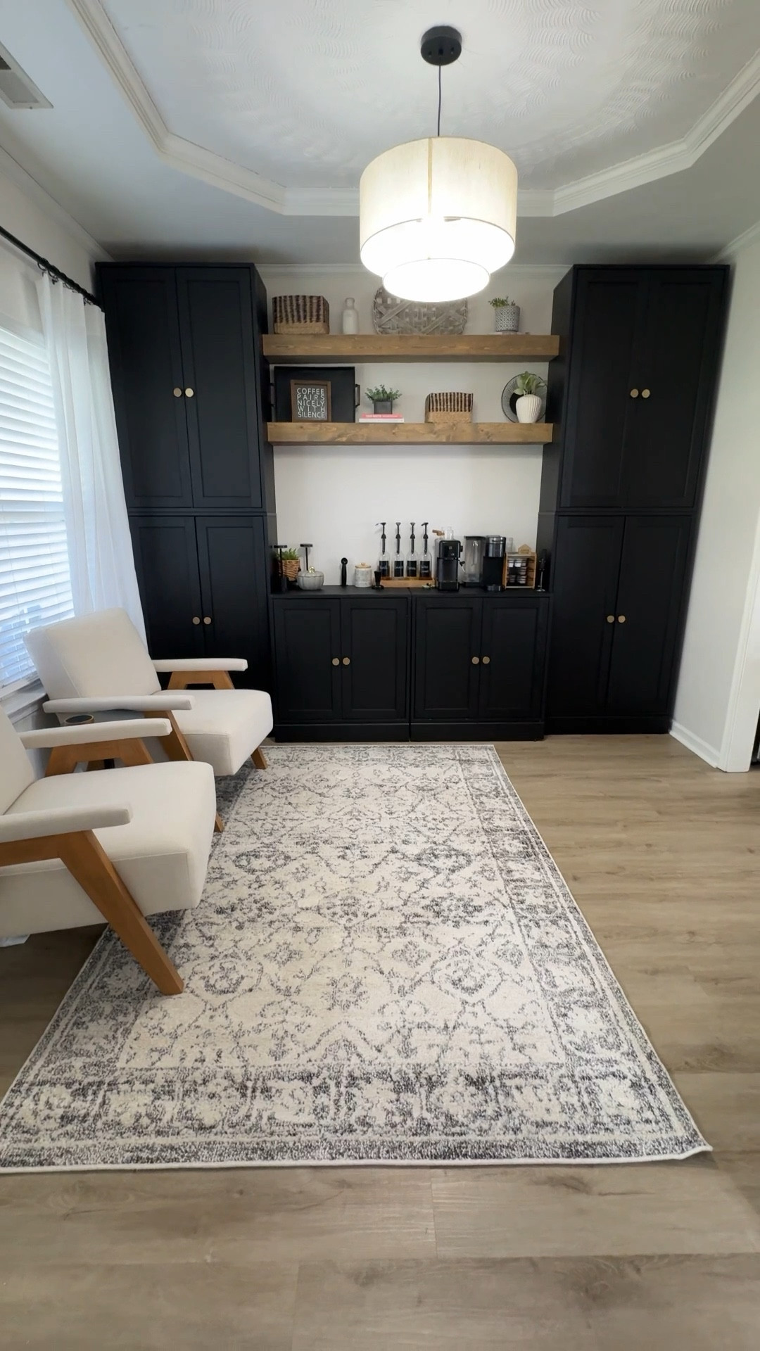 Proof that you don’t need a contractor to change the vibe! ✨ In love with this room! Cabinets are IKEA Havsta and can’t be linked 🖤

#LTKHome #LTKFindsUnder50 #LTKFamily