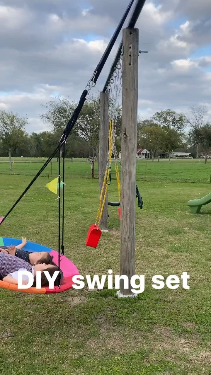 DIY swing set. Got all of our swing set accessories from amazon 

#LTKVideo #LTKkids #LTKhome