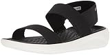 Crocs Women's LiteRide Sandal Flat, black/white, 8 M US | Amazon (US)
