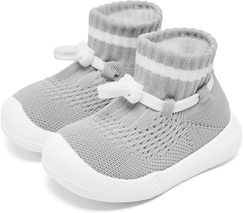 Baby Shoes Boys Girls Non-Slip Baby Sock Shoes Lightweight Infant First Walking Sneakers | Amazon (US)