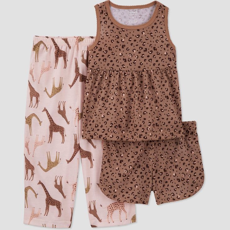 Carter's Just One You®️ Toddler Girls' 3pc Animal Printed Pajama Set - Pink | Target
