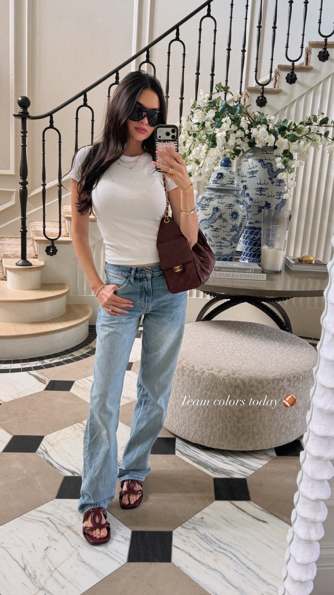 Wearing XS in tee and 24 in denim