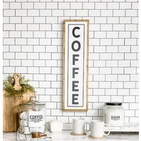 Vertical Coffee Bar Sign, Kitchen Decor, Gift For Her, Farmhouse Sign | Etsy (US)