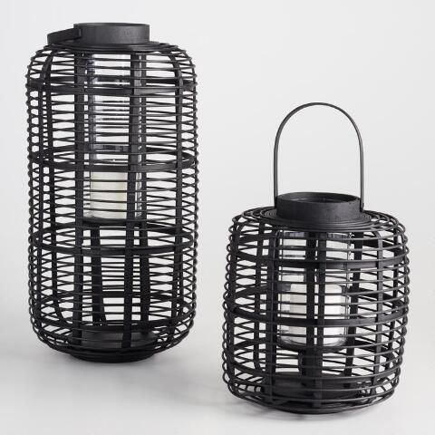 Black Bamboo Lantern | World Market