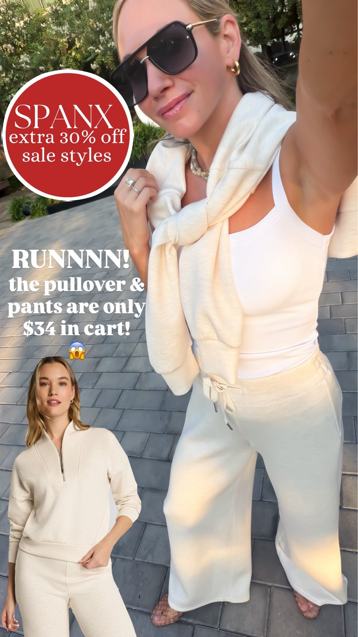 Spanx sale! Extra 30% off sale! These are my fav travel sets! I wear my true size xs in the top and xs regular in the pants. I’m 5’2 for reference and could have done the petite length but I like the pants longer.

#LTKPetite #LTKSaleAlert #LTKTravel