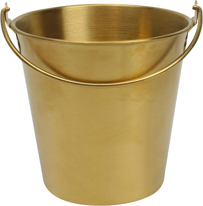 Gold Champagne Bucket for Ice Drink Bottle Beer Drinks Cooling Chilling Beverage Wine, Container ... | Amazon (US)