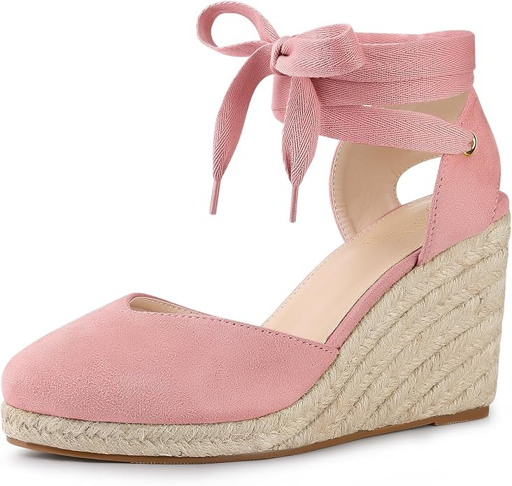 Perphy Espadrille Platform Wedge Heel Lace Up Sandals for Women | Amazon (US)