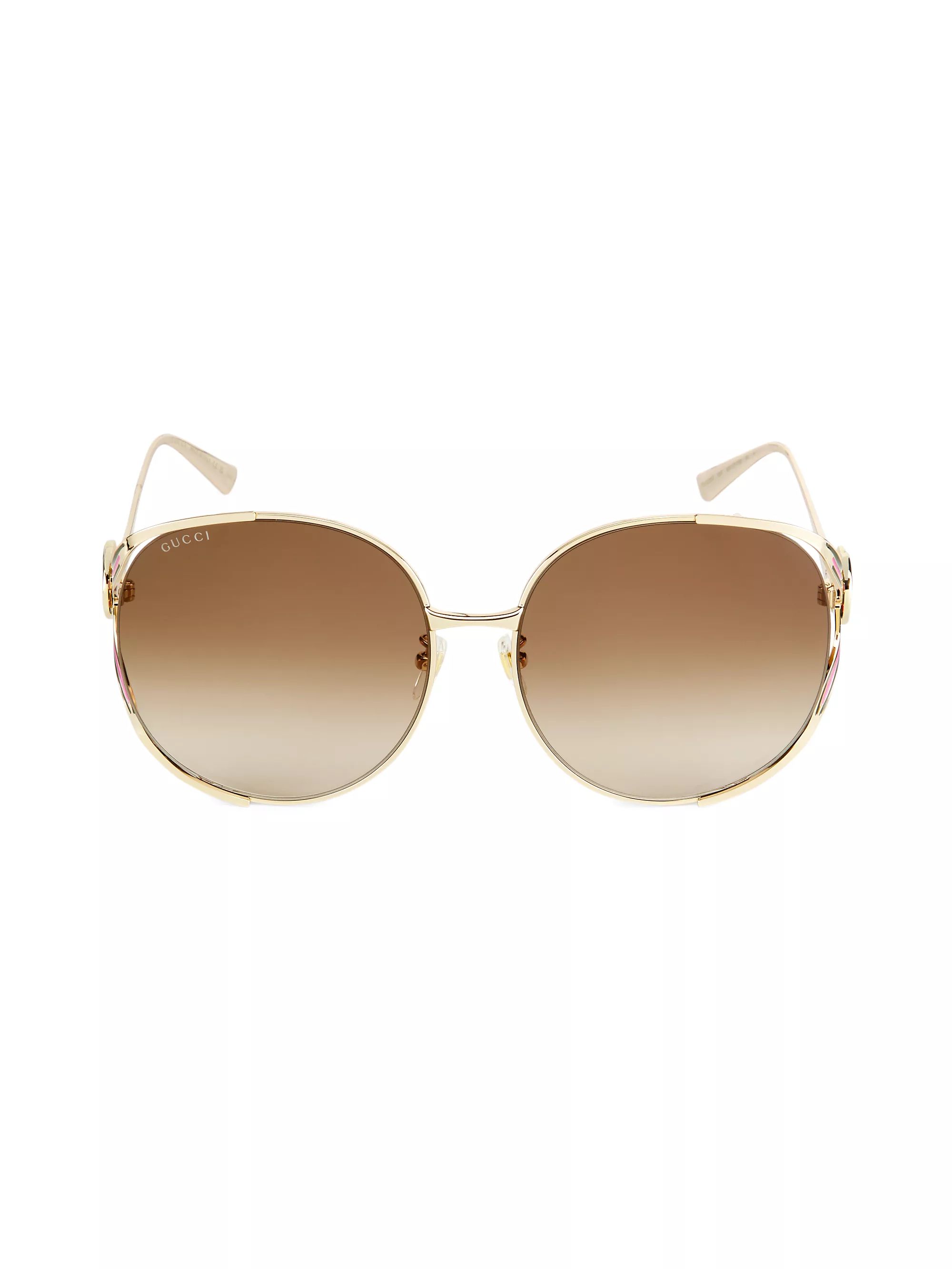 Fork 63MM Round Sunglasses | Saks Fifth Avenue