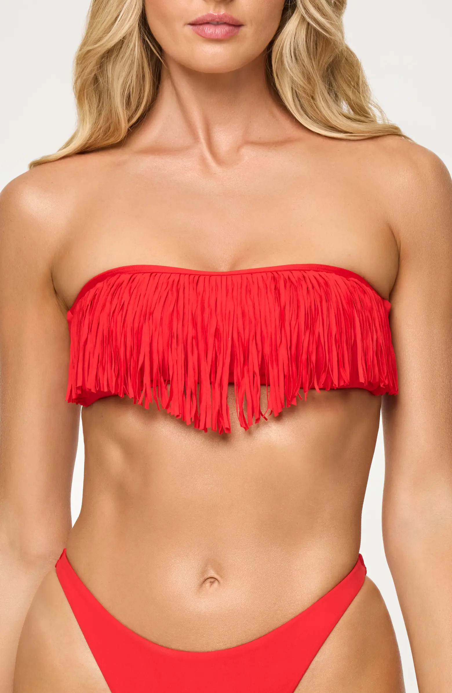 LSPACE Dixie Fringe Strapless Bikini Top | Nordstromrack | Nordstrom Rack